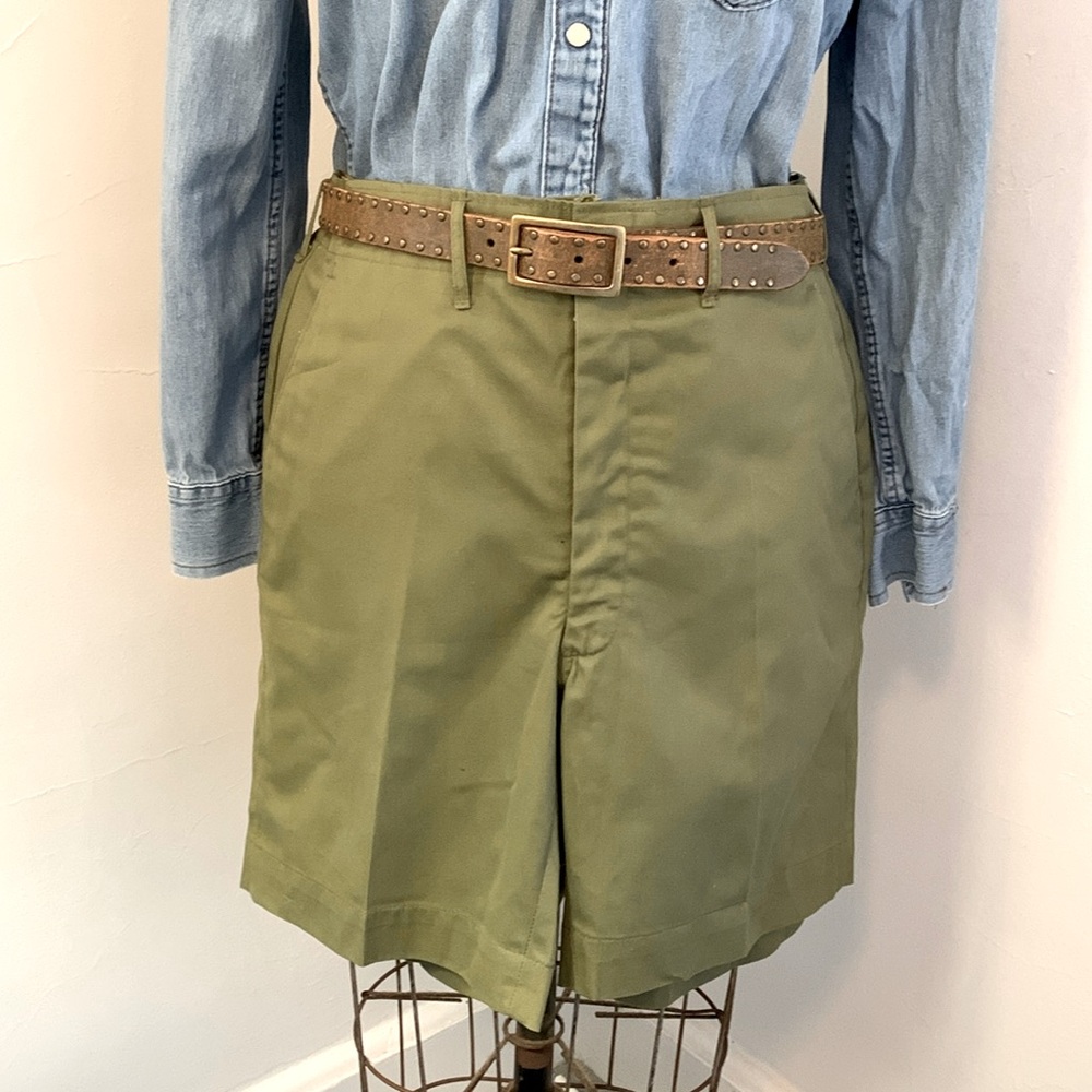 Vintage 60’s Boy Scout flat front twill shorts